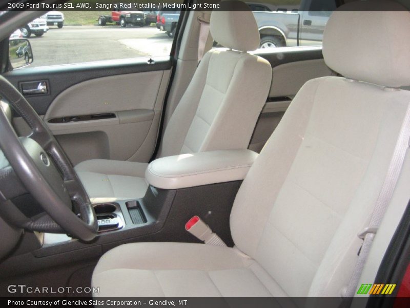 Sangria Red Metallic / Medium Light Stone 2009 Ford Taurus SEL AWD