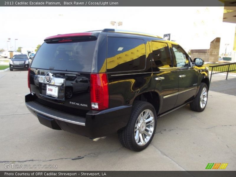 Black Raven / Cocoa/Light Linen 2013 Cadillac Escalade Platinum