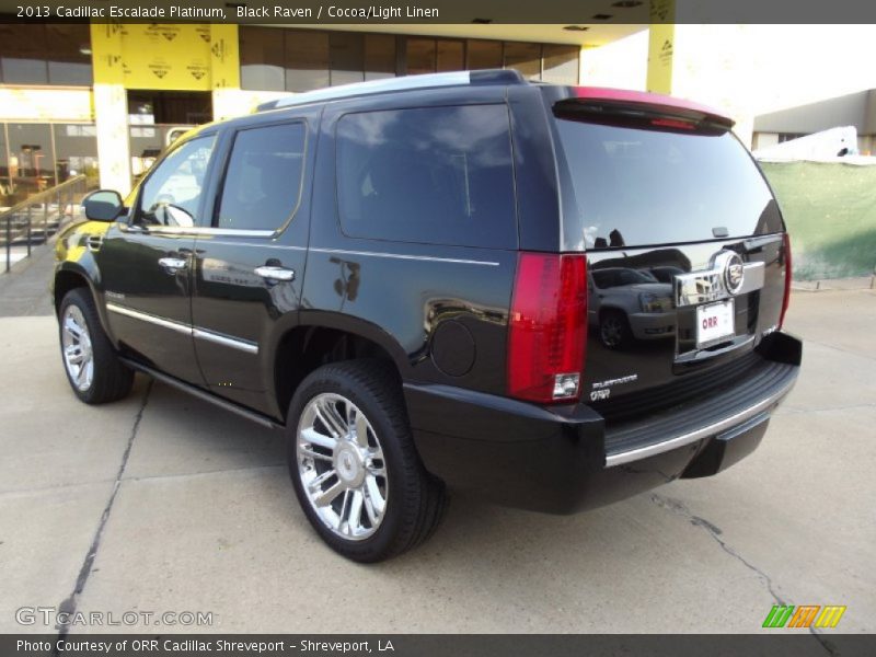 Black Raven / Cocoa/Light Linen 2013 Cadillac Escalade Platinum