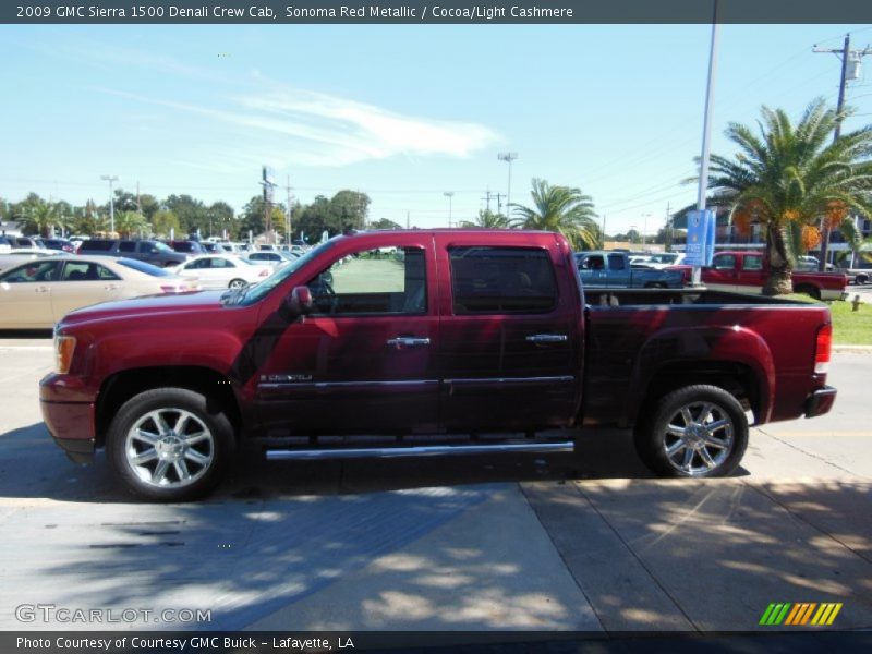 Sonoma Red Metallic / Cocoa/Light Cashmere 2009 GMC Sierra 1500 Denali Crew Cab