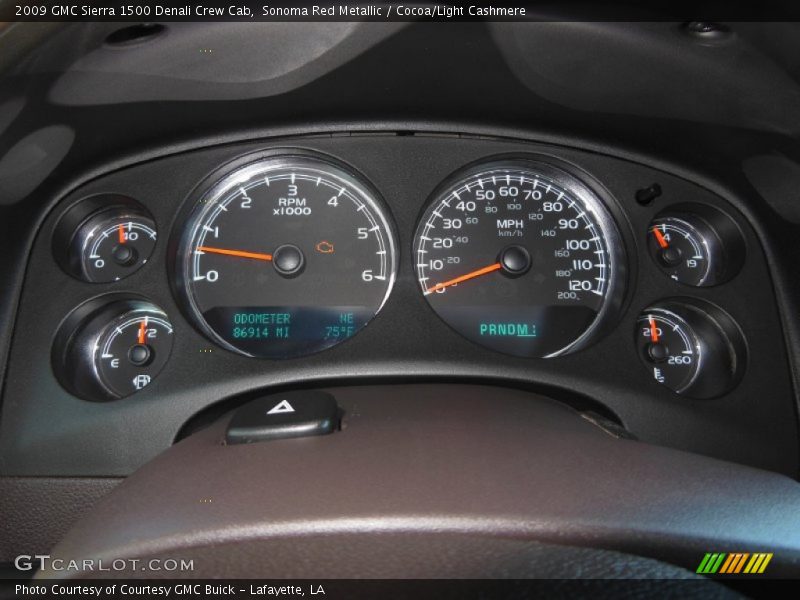 Sonoma Red Metallic / Cocoa/Light Cashmere 2009 GMC Sierra 1500 Denali Crew Cab