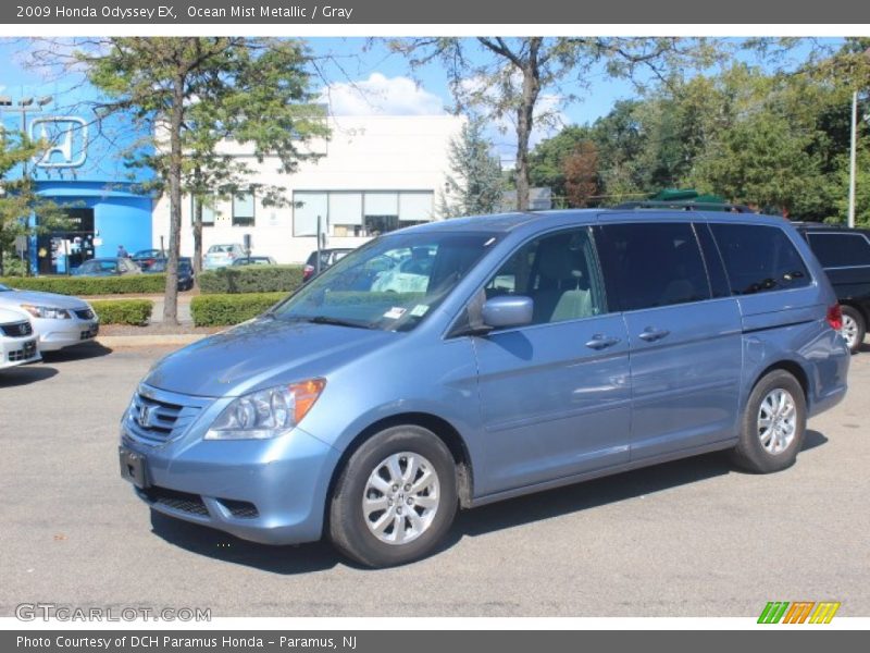 Ocean Mist Metallic / Gray 2009 Honda Odyssey EX