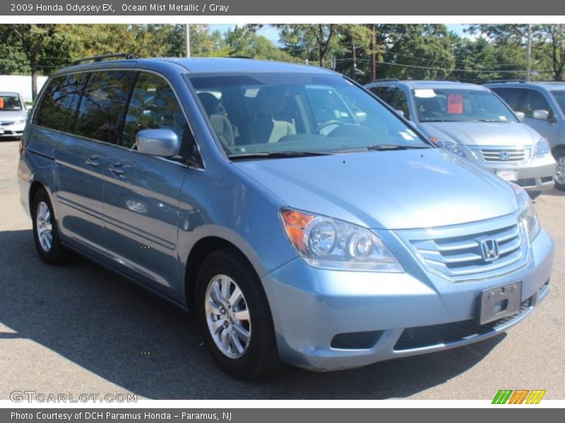 Ocean Mist Metallic / Gray 2009 Honda Odyssey EX