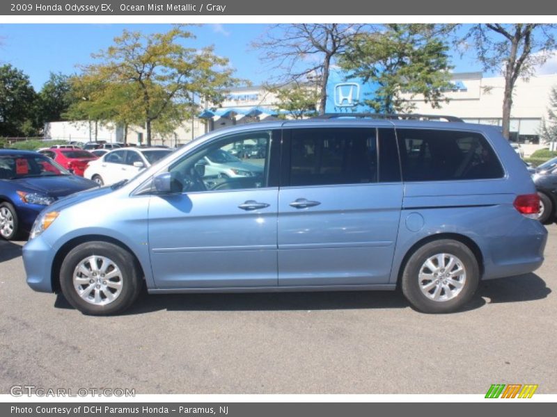 Ocean Mist Metallic / Gray 2009 Honda Odyssey EX