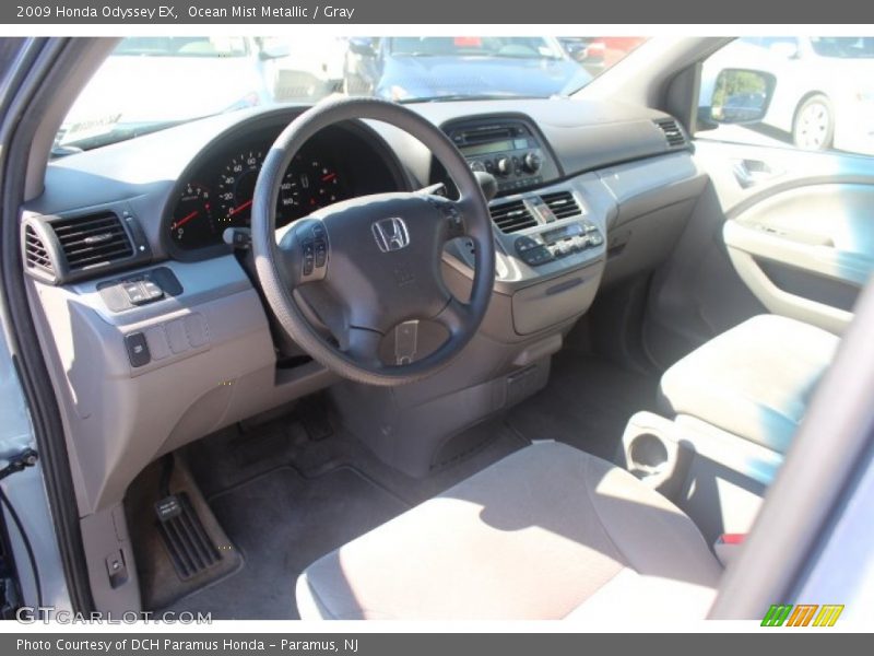 Ocean Mist Metallic / Gray 2009 Honda Odyssey EX