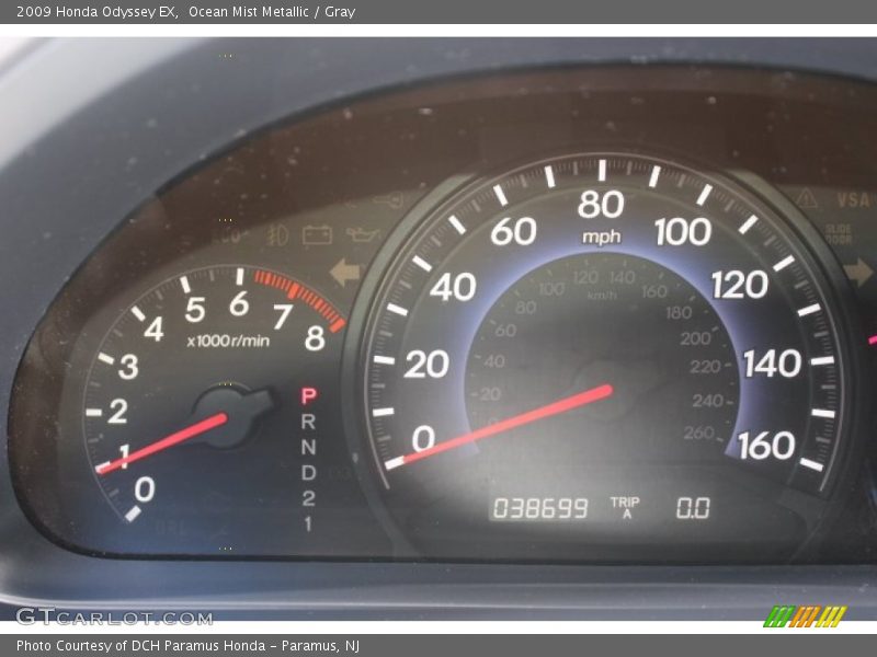 Ocean Mist Metallic / Gray 2009 Honda Odyssey EX