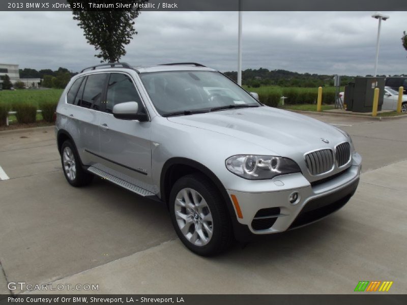 Titanium Silver Metallic / Black 2013 BMW X5 xDrive 35i