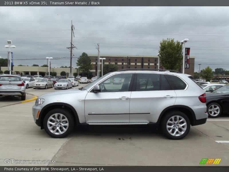 Titanium Silver Metallic / Black 2013 BMW X5 xDrive 35i