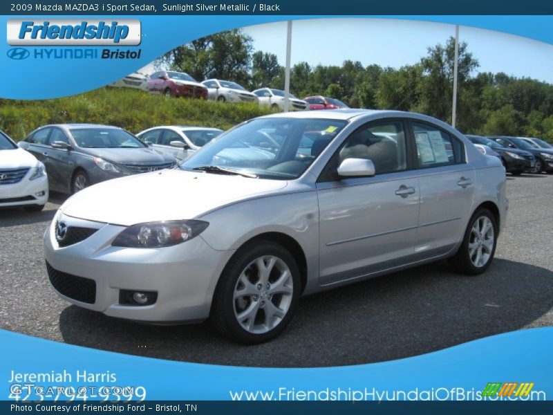Sunlight Silver Metallic / Black 2009 Mazda MAZDA3 i Sport Sedan