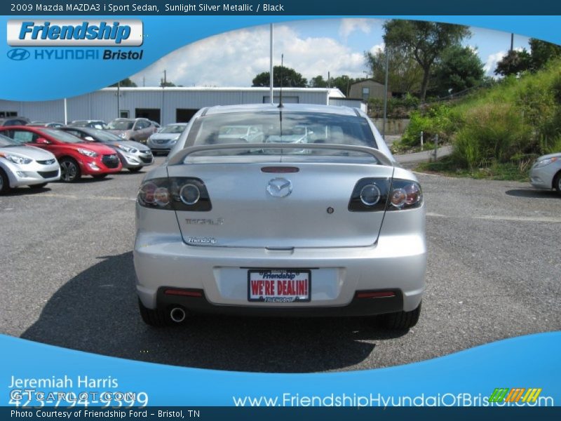 Sunlight Silver Metallic / Black 2009 Mazda MAZDA3 i Sport Sedan