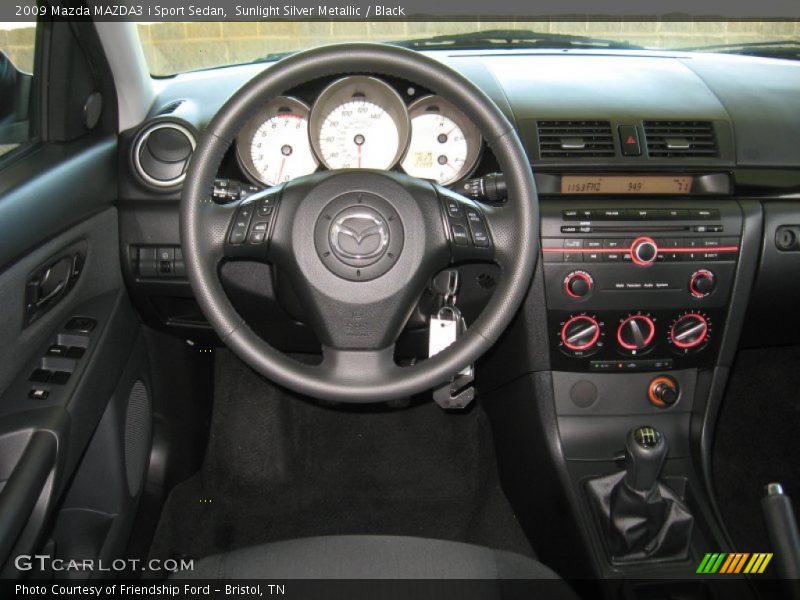 Sunlight Silver Metallic / Black 2009 Mazda MAZDA3 i Sport Sedan