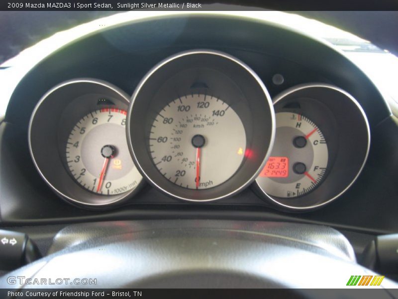 Sunlight Silver Metallic / Black 2009 Mazda MAZDA3 i Sport Sedan
