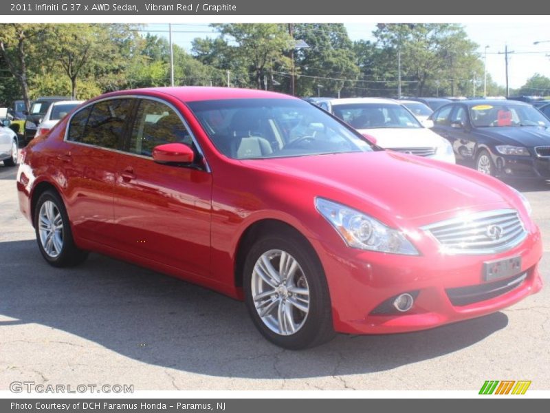 Vibrant Red / Graphite 2011 Infiniti G 37 x AWD Sedan