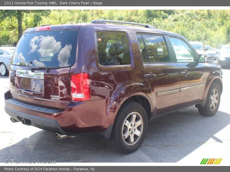 Dark Cherry Pearl / Beige 2011 Honda Pilot Touring 4WD