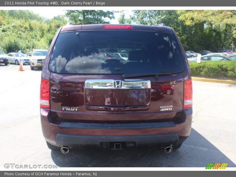 Dark Cherry Pearl / Beige 2011 Honda Pilot Touring 4WD