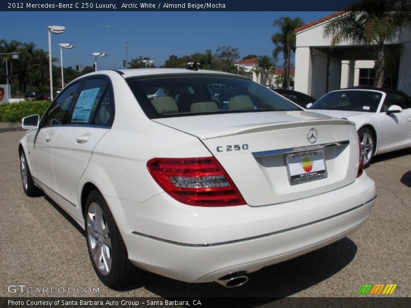 Arctic White / Almond Beige/Mocha 2012 Mercedes-Benz C 250 Luxury