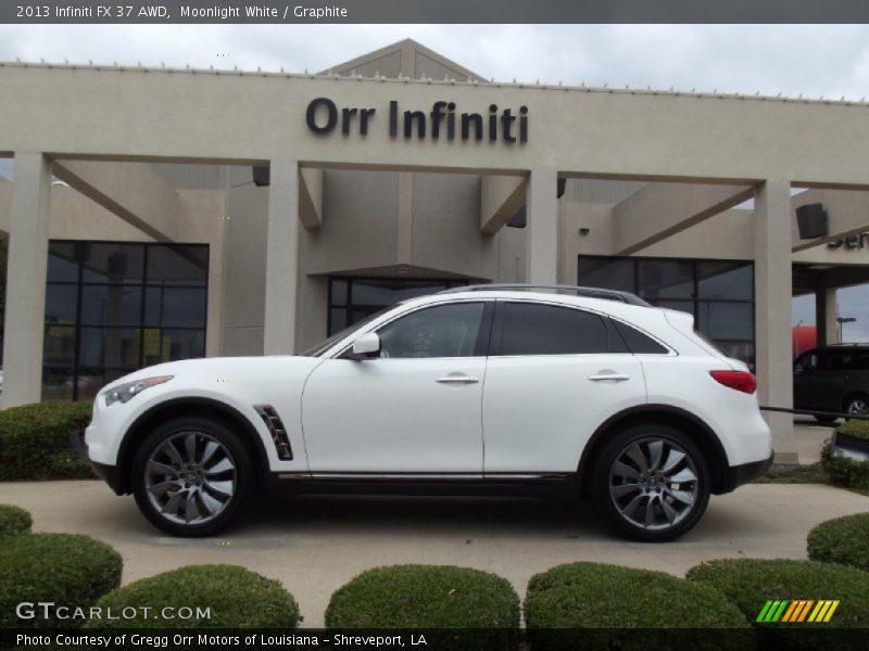 Moonlight White / Graphite 2013 Infiniti FX 37 AWD