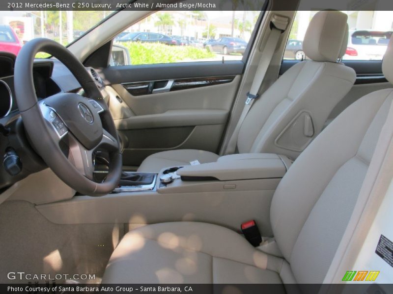 Arctic White / Almond Beige/Mocha 2012 Mercedes-Benz C 250 Luxury