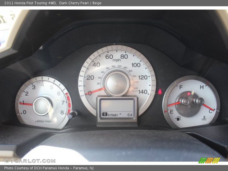 Dark Cherry Pearl / Beige 2011 Honda Pilot Touring 4WD