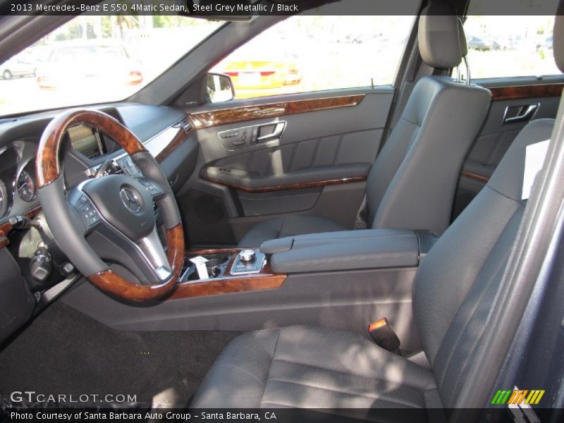 Steel Grey Metallic / Black 2013 Mercedes-Benz E 550 4Matic Sedan