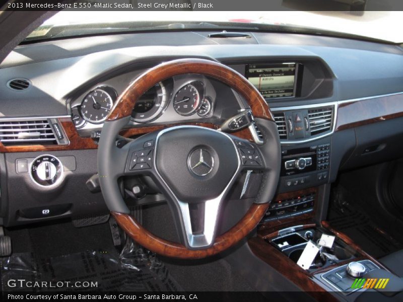 Steel Grey Metallic / Black 2013 Mercedes-Benz E 550 4Matic Sedan