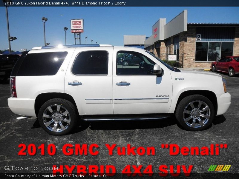 White Diamond Tricoat / Ebony 2010 GMC Yukon Hybrid Denali 4x4