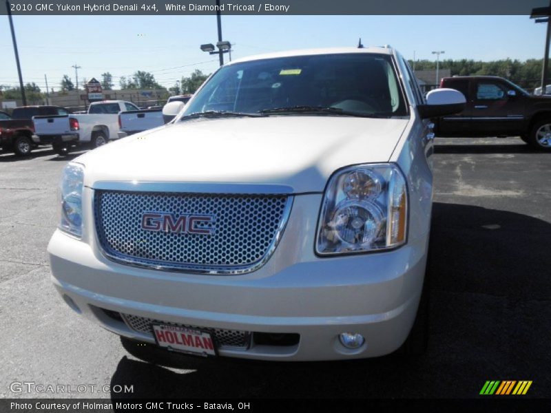 White Diamond Tricoat / Ebony 2010 GMC Yukon Hybrid Denali 4x4