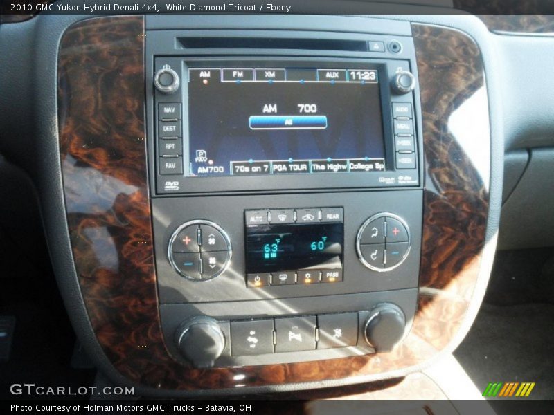 White Diamond Tricoat / Ebony 2010 GMC Yukon Hybrid Denali 4x4