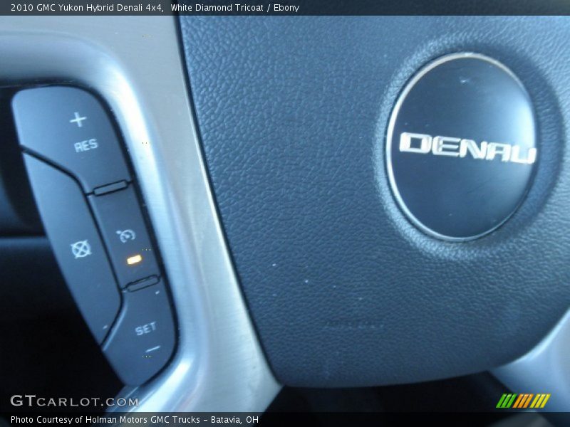 White Diamond Tricoat / Ebony 2010 GMC Yukon Hybrid Denali 4x4
