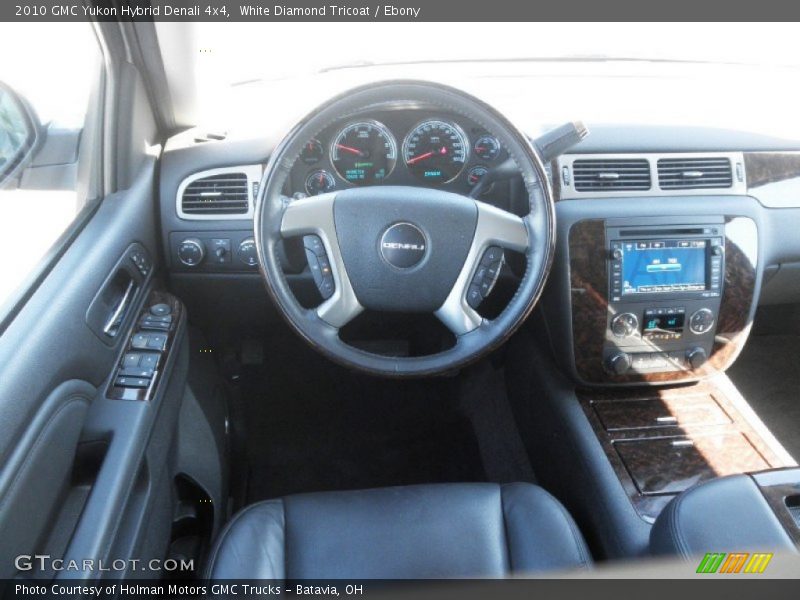 White Diamond Tricoat / Ebony 2010 GMC Yukon Hybrid Denali 4x4