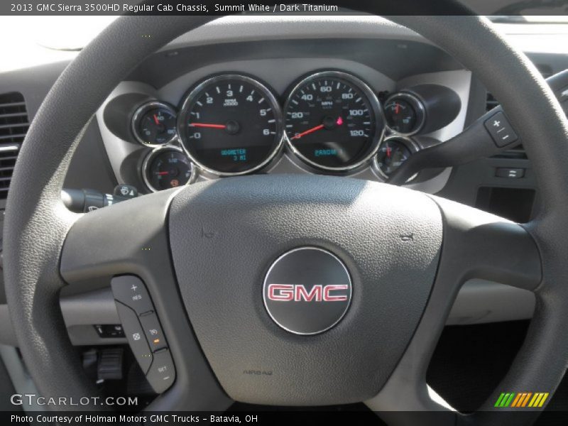 Summit White / Dark Titanium 2013 GMC Sierra 3500HD Regular Cab Chassis