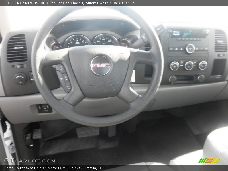 Summit White / Dark Titanium 2013 GMC Sierra 3500HD Regular Cab Chassis