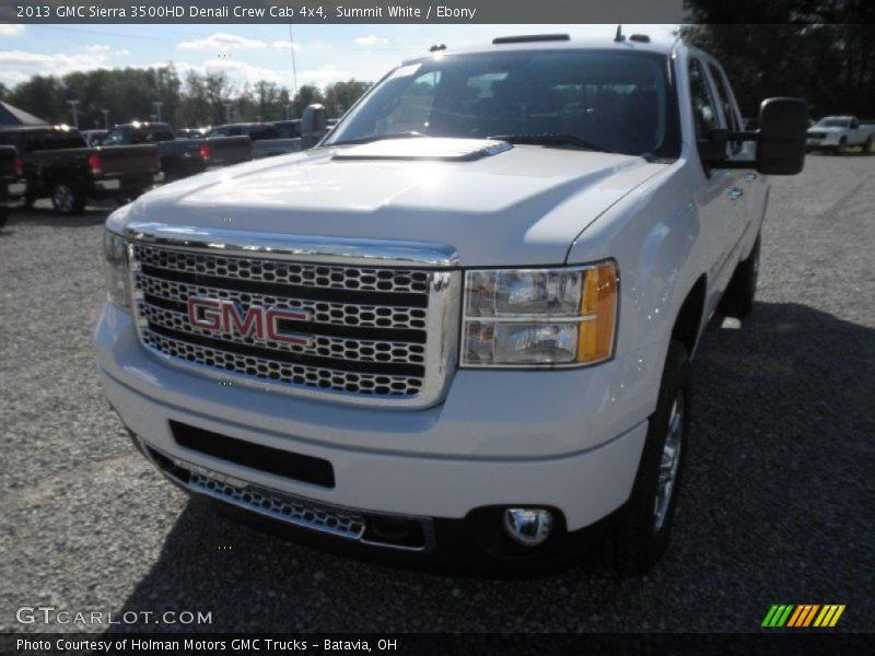 Summit White / Ebony 2013 GMC Sierra 3500HD Denali Crew Cab 4x4