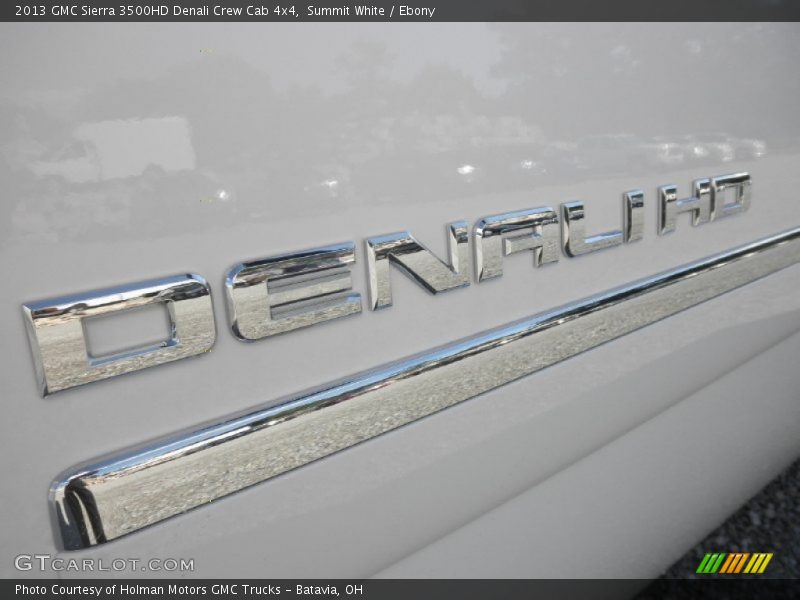 Summit White / Ebony 2013 GMC Sierra 3500HD Denali Crew Cab 4x4