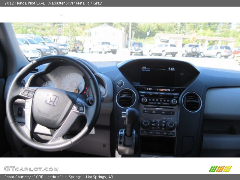 Alabaster Silver Metallic / Gray 2012 Honda Pilot EX-L