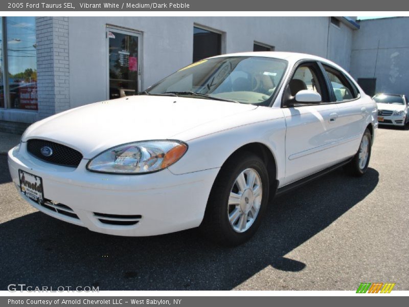 Vibrant White / Medium/Dark Pebble 2005 Ford Taurus SEL