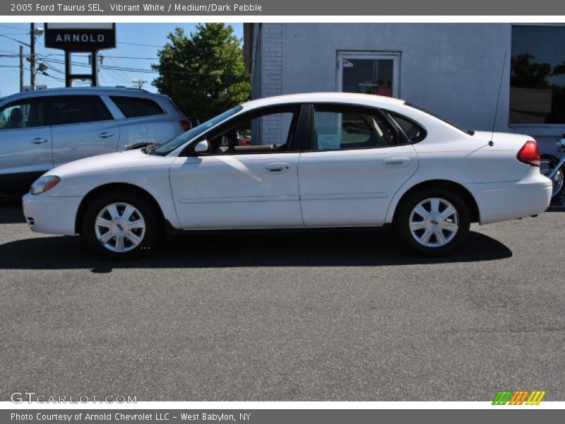 Vibrant White / Medium/Dark Pebble 2005 Ford Taurus SEL