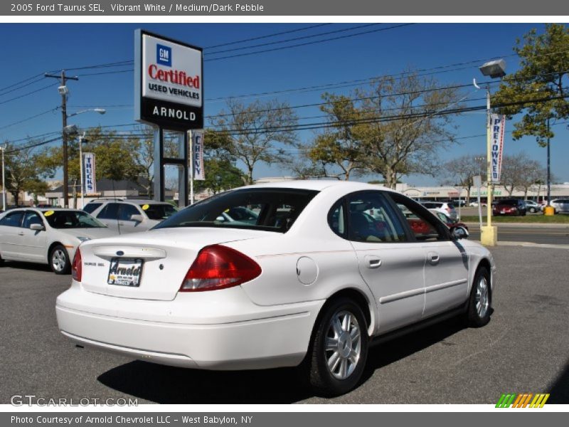 Vibrant White / Medium/Dark Pebble 2005 Ford Taurus SEL