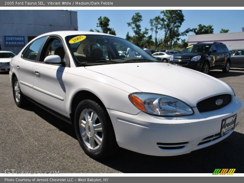 Vibrant White / Medium/Dark Pebble 2005 Ford Taurus SEL