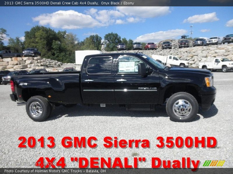 Onyx Black / Ebony 2013 GMC Sierra 3500HD Denali Crew Cab 4x4 Dually