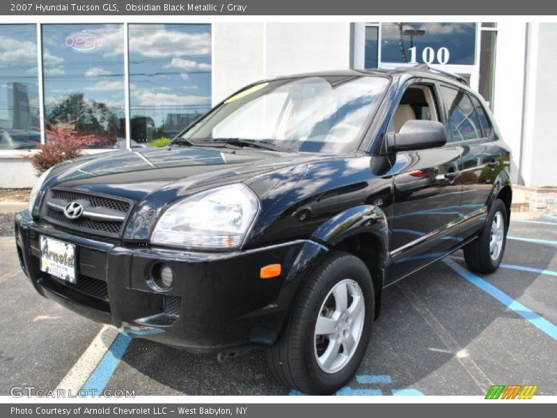 Obsidian Black Metallic / Gray 2007 Hyundai Tucson GLS