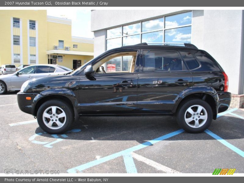 Obsidian Black Metallic / Gray 2007 Hyundai Tucson GLS