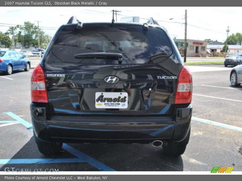 Obsidian Black Metallic / Gray 2007 Hyundai Tucson GLS