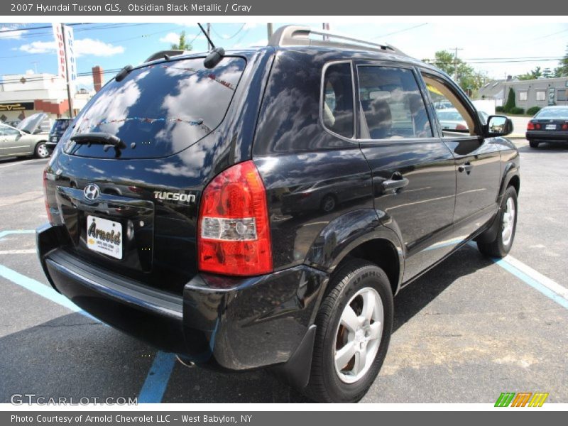 Obsidian Black Metallic / Gray 2007 Hyundai Tucson GLS