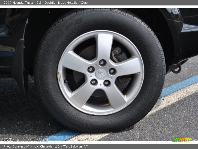 Obsidian Black Metallic / Gray 2007 Hyundai Tucson GLS
