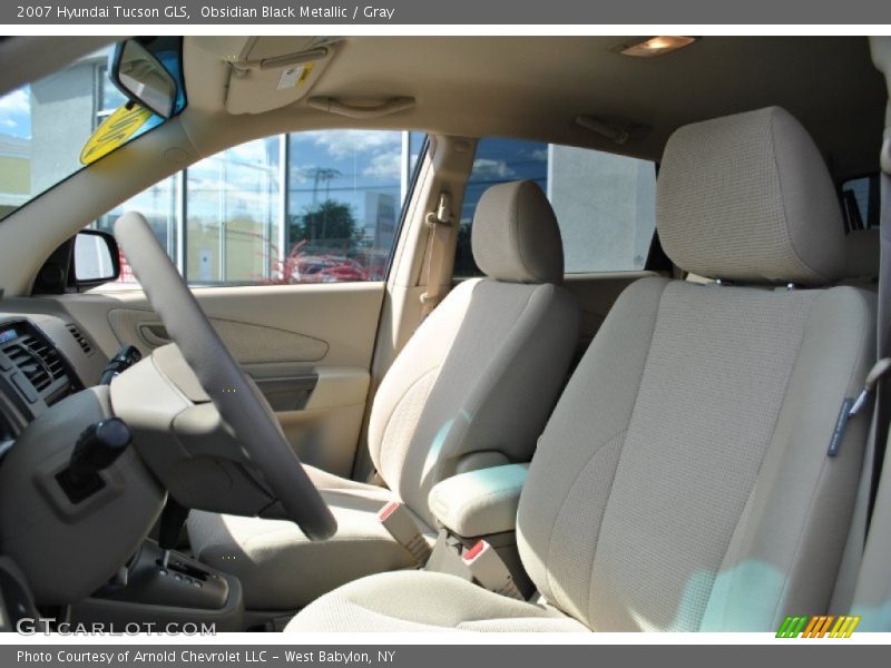 Obsidian Black Metallic / Gray 2007 Hyundai Tucson GLS