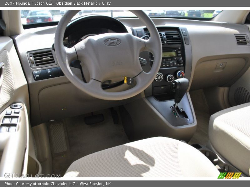 Obsidian Black Metallic / Gray 2007 Hyundai Tucson GLS