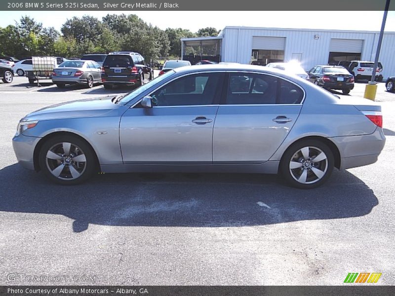 Silver Grey Metallic / Black 2006 BMW 5 Series 525i Sedan
