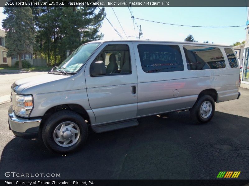 Ingot Silver Metallic / Medium Flint 2010 Ford E Series Van E350 XLT Passenger Extended