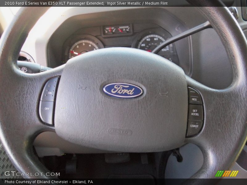 Ingot Silver Metallic / Medium Flint 2010 Ford E Series Van E350 XLT Passenger Extended